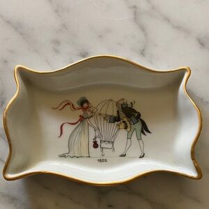 Limoges Gold and White Decorative Tray
